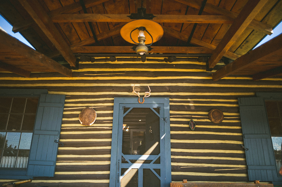 front door to cabin