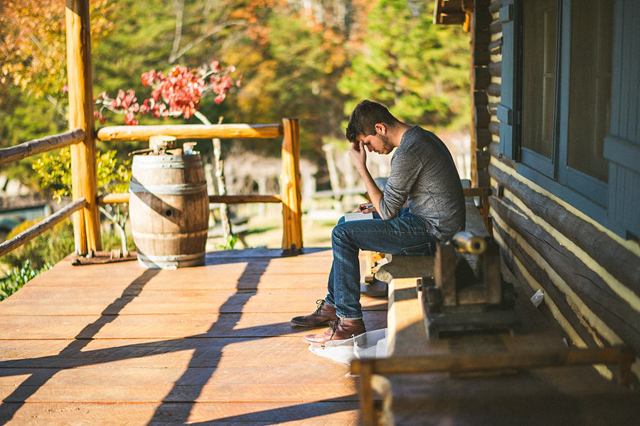 groom writing wedding vows