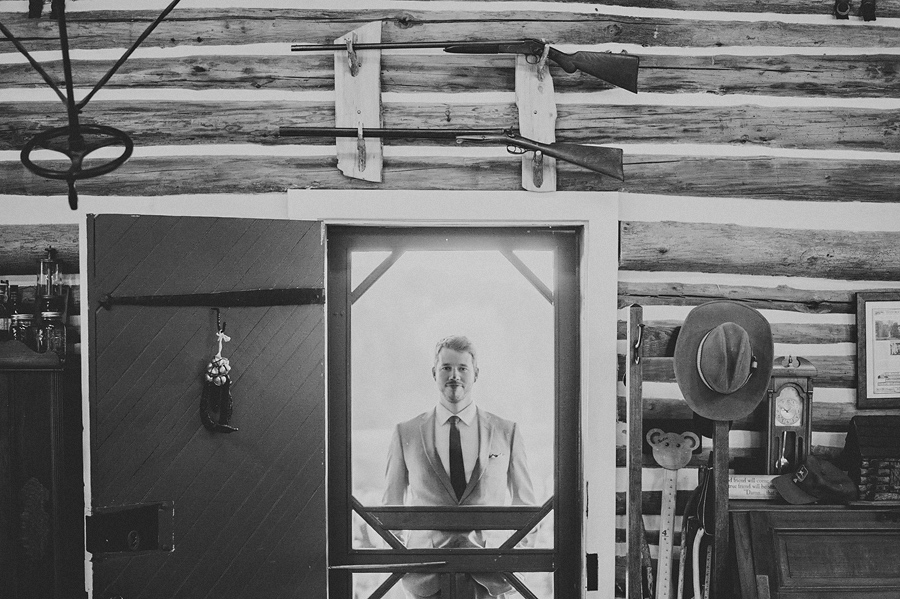 creative portrait of groom