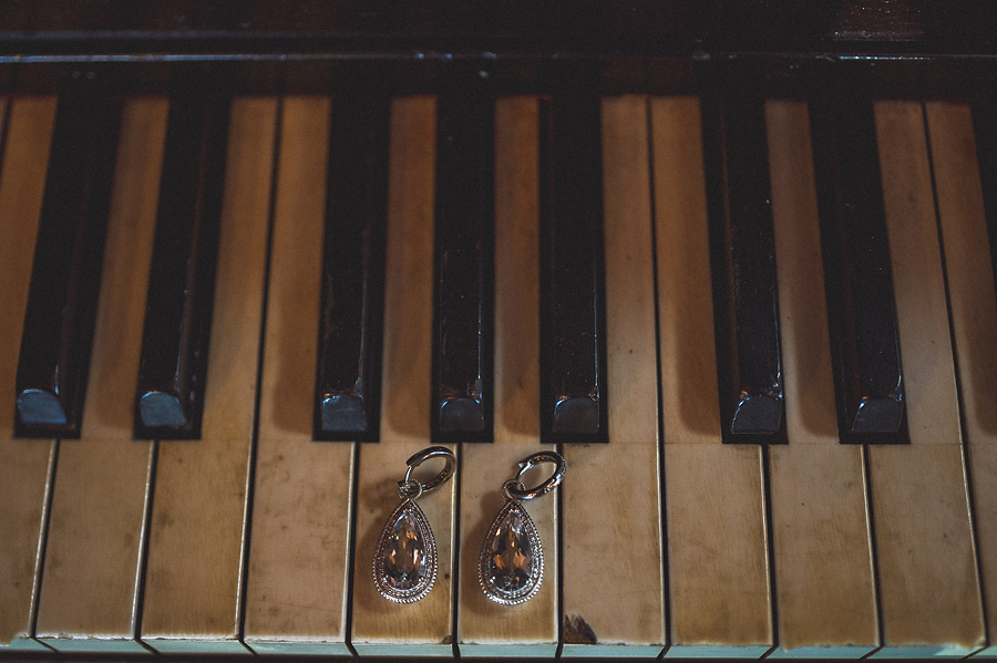 earrings on piano