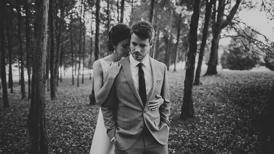 luke and julia portrait in the woods