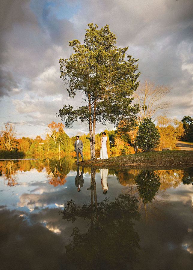 brenizer method of bride and groom